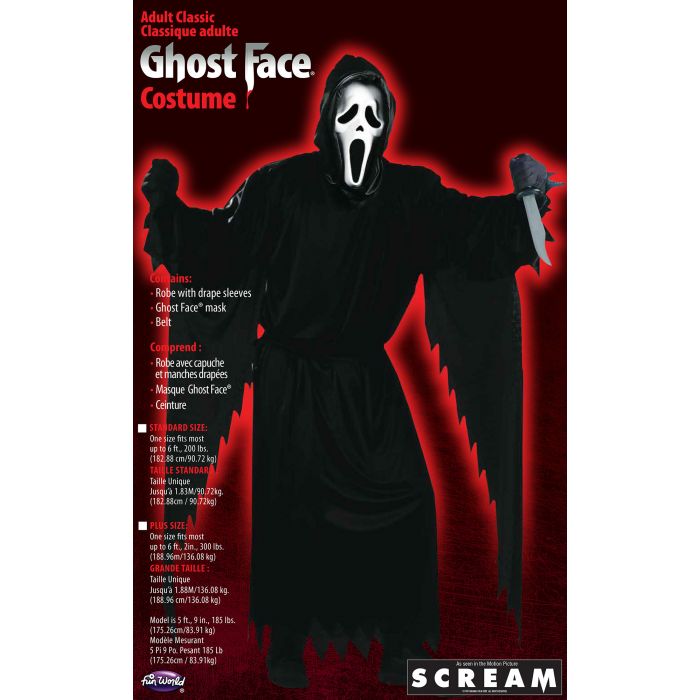 Ghost Face Adult Costume