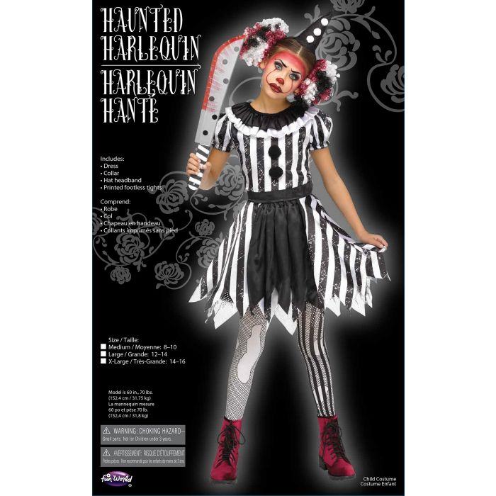 Haunted Harlequin Child Costume