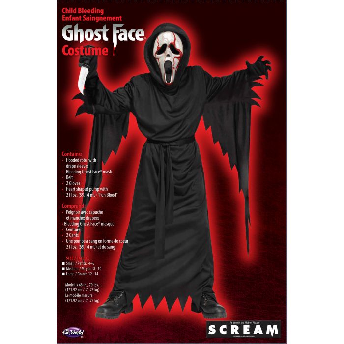 Bleeding Ghost Face Child Costume