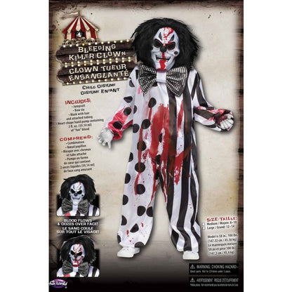 Bleeding Killer Clown Child Costume