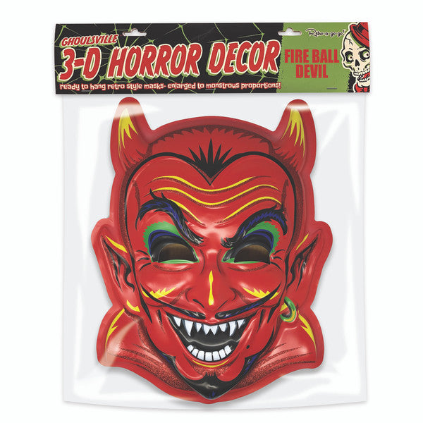 Fire Ball Devil 3D Wall Decor w/Bag