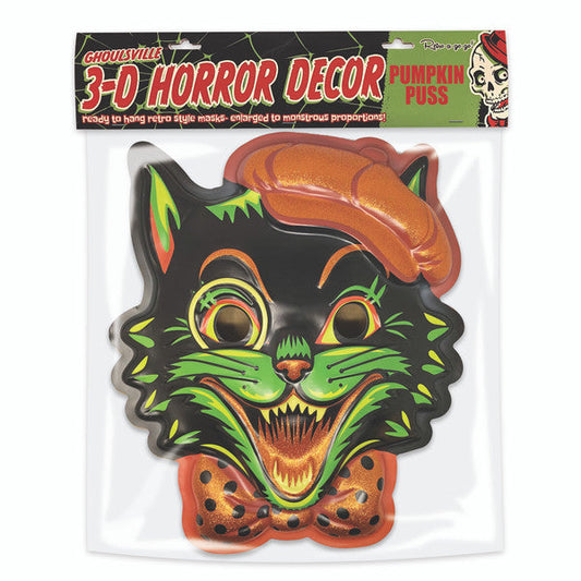Pumpkin Puss 3D Wall Decor w/Bag