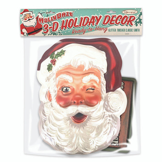 Classic Santa Clause 3D Wall Decor w/Bag